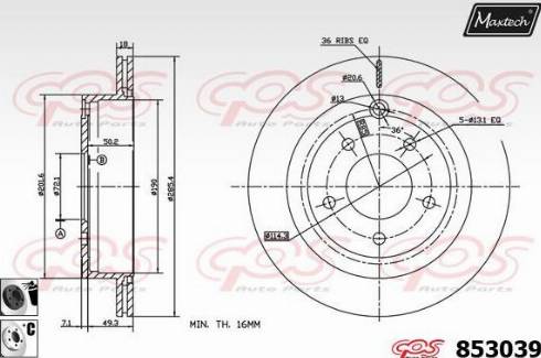 Maxtech 853039.6060 - Disque de frein cwaw.fr