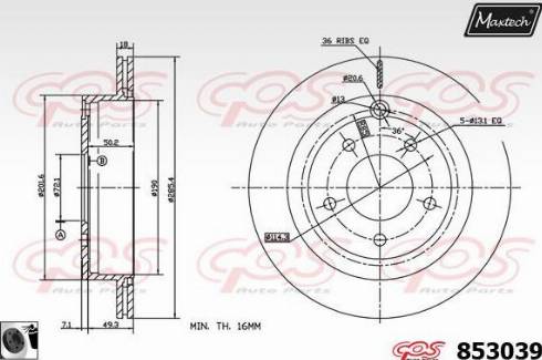 Maxtech 853039.0060 - Disque de frein cwaw.fr