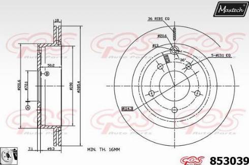 Maxtech 853039.0080 - Disque de frein cwaw.fr