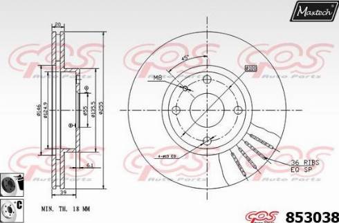 Maxtech 853038.6060 - Disque de frein cwaw.fr