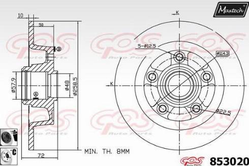 Maxtech 853020.6060 - Disque de frein cwaw.fr