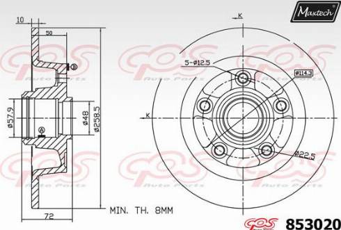 Maxtech 853020.0000 - Disque de frein cwaw.fr