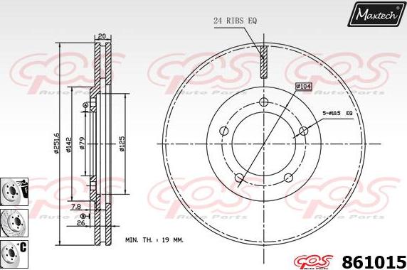 Maxtech 853020 - Disque de frein cwaw.fr