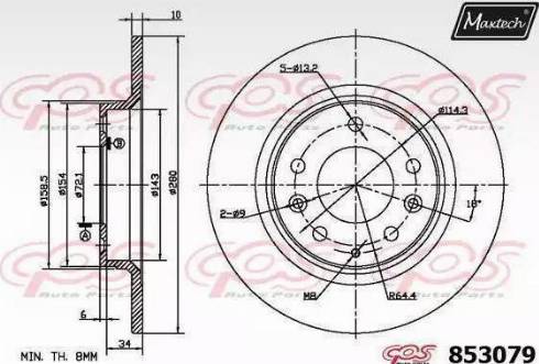 Maxtech 853079.0000 - Disque de frein cwaw.fr