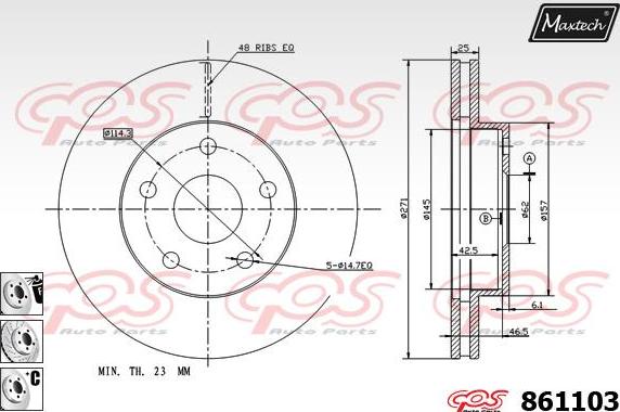 Maxtech 861093 - Disque de frein cwaw.fr