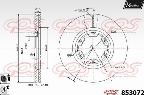 Maxtech 853072.6060 - Disque de frein cwaw.fr