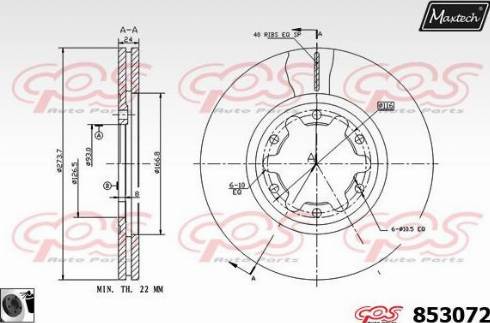 Maxtech 853072.0060 - Disque de frein cwaw.fr