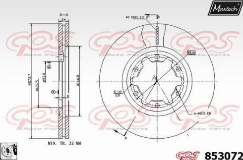 Maxtech 853072.0080 - Disque de frein cwaw.fr