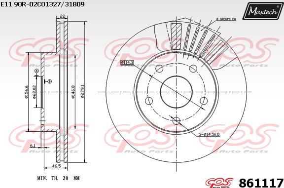 Maxtech 853072 - Disque de frein cwaw.fr