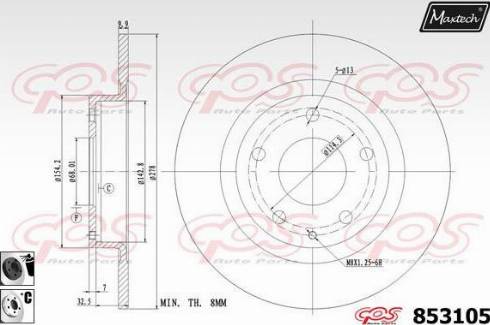 Maxtech 853105.6060 - Disque de frein cwaw.fr