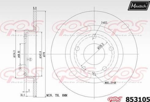 Maxtech 853105.0000 - Disque de frein cwaw.fr