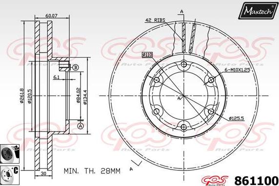 Maxtech 853105 - Disque de frein cwaw.fr