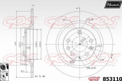 Maxtech 853110.6060 - Disque de frein cwaw.fr