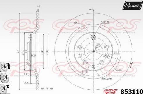 Maxtech 853110.6880 - Disque de frein cwaw.fr