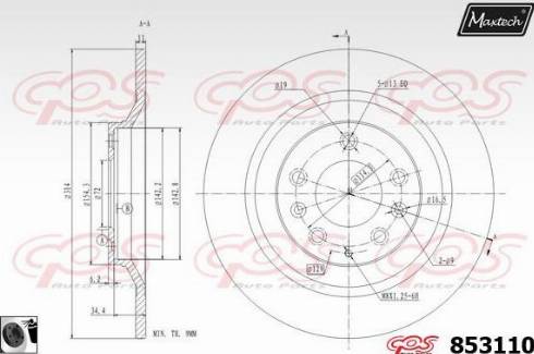 Maxtech 853110.0060 - Disque de frein cwaw.fr