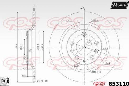 Maxtech 853110.0080 - Disque de frein cwaw.fr