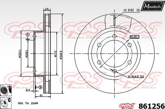 Maxtech 853110 - Disque de frein cwaw.fr