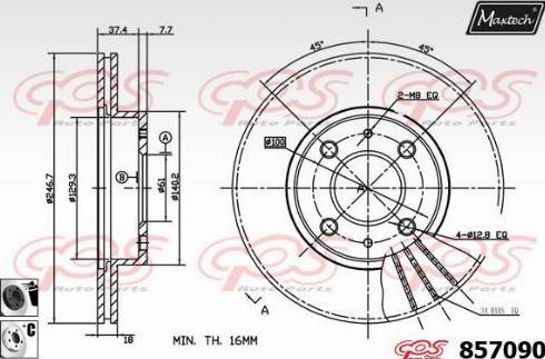 Maxtech 857090.6060 - Disque de frein cwaw.fr