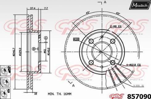 Maxtech 857090.6880 - Disque de frein cwaw.fr