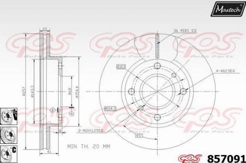 Maxtech 857091.6880 - Disque de frein cwaw.fr