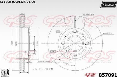 Maxtech 857091.0080 - Disque de frein cwaw.fr