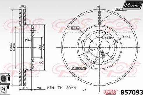 Maxtech 857093.6060 - Disque de frein cwaw.fr