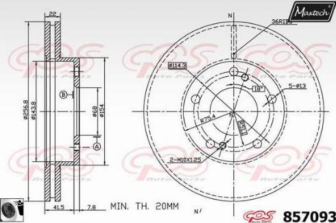 Maxtech 857093.0060 - Disque de frein cwaw.fr