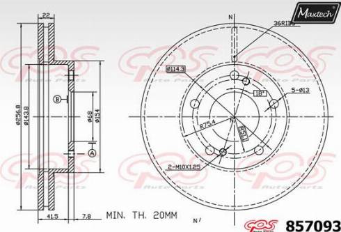 Maxtech 857093.0000 - Disque de frein cwaw.fr