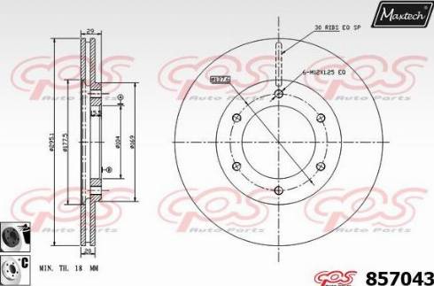 Maxtech 857043.6060 - Disque de frein cwaw.fr