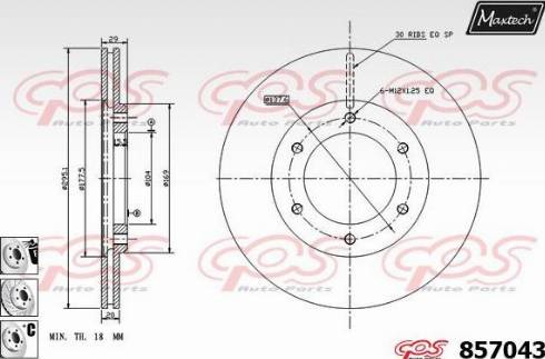 Maxtech 857043.6880 - Disque de frein cwaw.fr