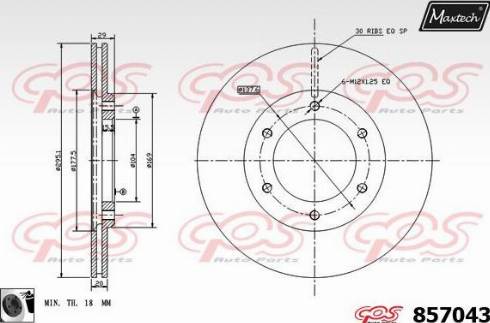 Maxtech 857043.0060 - Disque de frein cwaw.fr