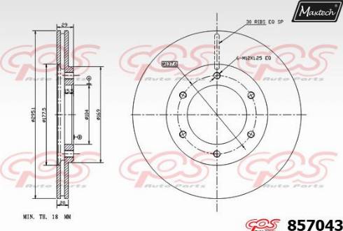 Maxtech 857043.0000 - Disque de frein cwaw.fr