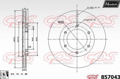 Maxtech 857043.0080 - Disque de frein cwaw.fr