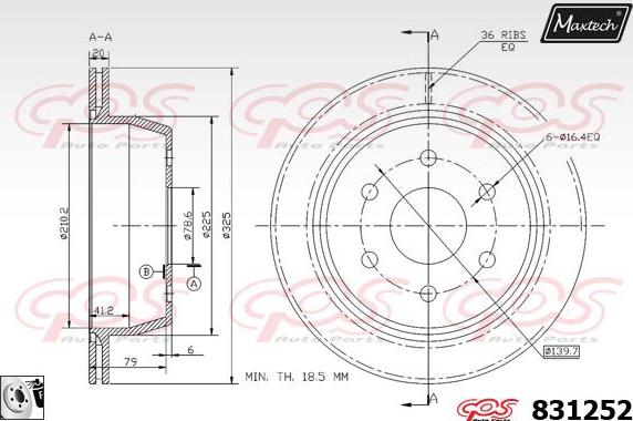 Maxtech 857043 - Disque de frein cwaw.fr