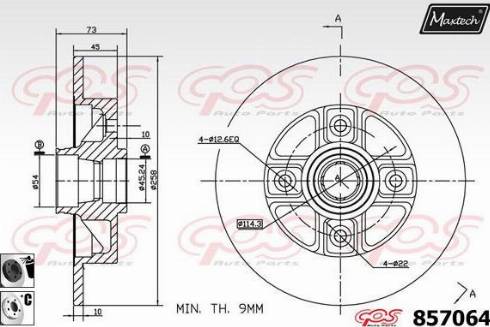 Maxtech 857064.6060 - Disque de frein cwaw.fr