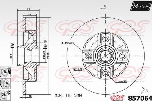 Maxtech 857064.6880 - Disque de frein cwaw.fr