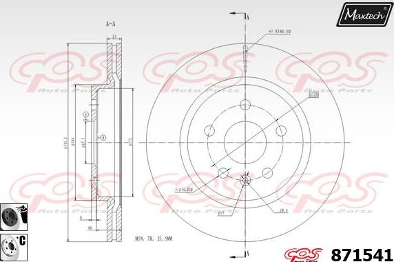 Maxtech 857064 - Disque de frein cwaw.fr