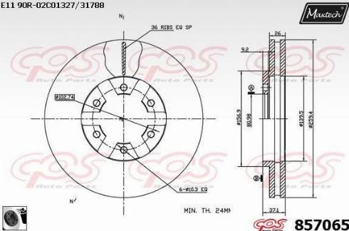 Maxtech 857065.0060 - Disque de frein cwaw.fr