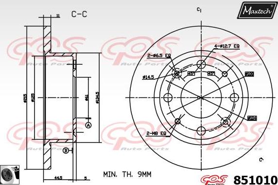 Maxtech 857065 - Disque de frein cwaw.fr