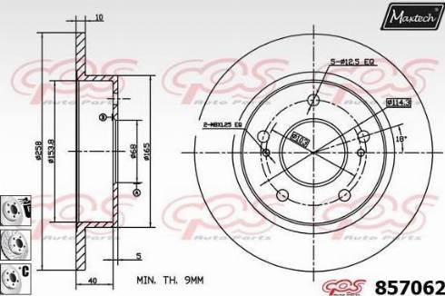 Maxtech 857062.6880 - Disque de frein cwaw.fr