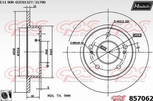 Maxtech 857062.0060 - Disque de frein cwaw.fr