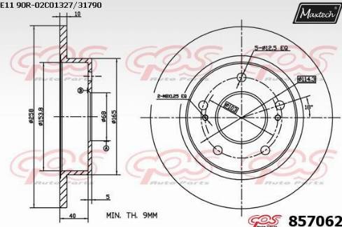 Maxtech 857062.0000 - Disque de frein cwaw.fr