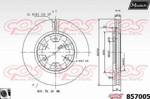 Maxtech 857005.0060 - Disque de frein cwaw.fr