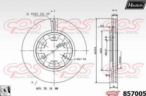 Maxtech 857005.0080 - Disque de frein cwaw.fr