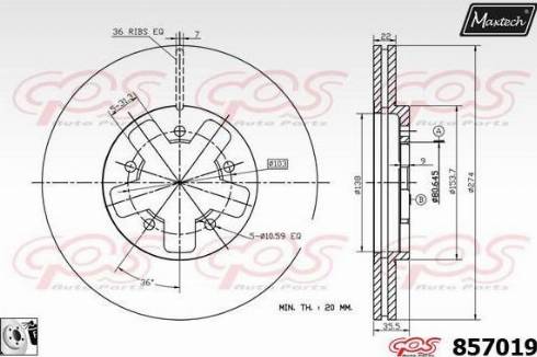 Maxtech 857019.0080 - Disque de frein cwaw.fr