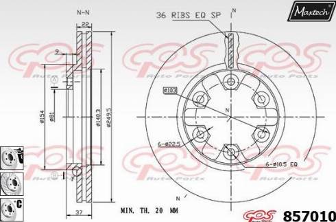 Maxtech 857010.6980 - Disque de frein cwaw.fr