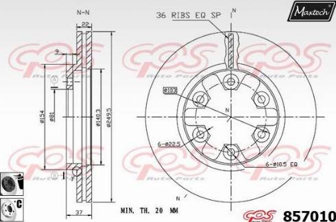 Maxtech 857010.6060 - Disque de frein cwaw.fr