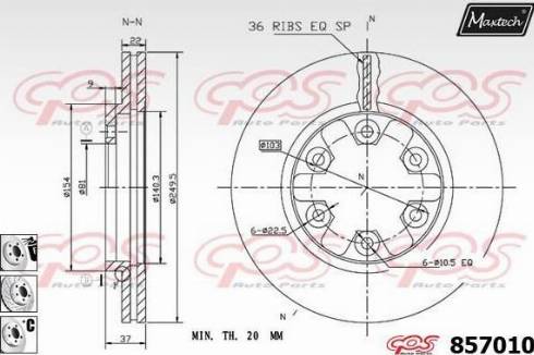 Maxtech 857010.6880 - Disque de frein cwaw.fr