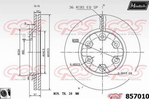 Maxtech 857010.0060 - Disque de frein cwaw.fr