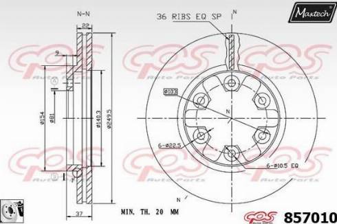 Maxtech 857010.0080 - Disque de frein cwaw.fr